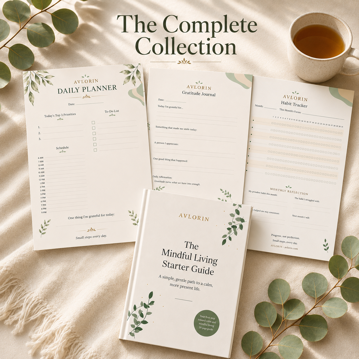 Ultimate Wellness Bundle — 4 Printable Planners & Guides (Save 35%)