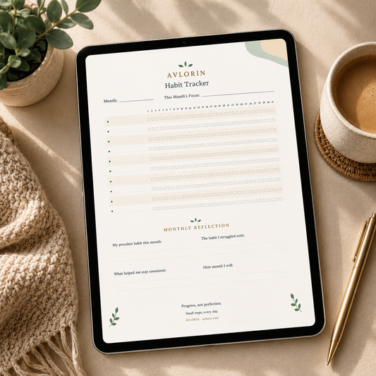 My Habit Tracker — Printable Monthly Habit & Self-Care Journal