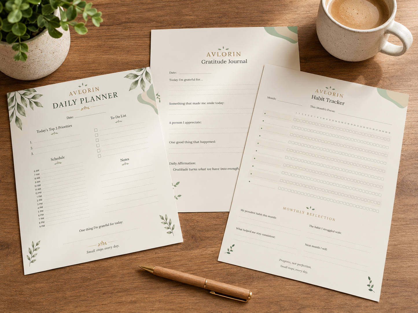 Ultimate Wellness Bundle — 4 Printable Planners & Guides (Save 35%)