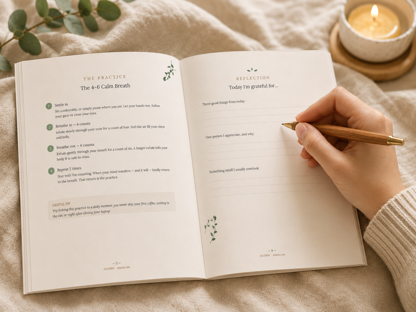 The Mindful Living Starter Guide — 24-Page Printable Wellness eBook