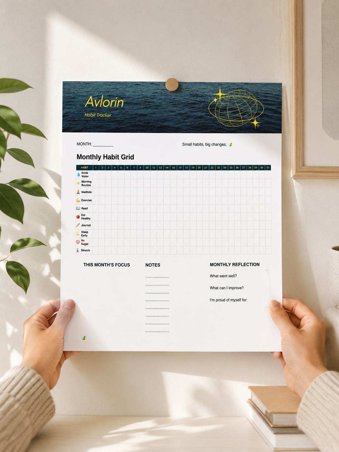 My Habit Tracker — Printable Wellness & Self-Care Journal