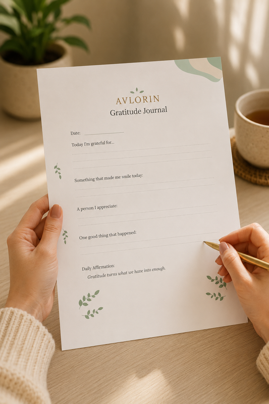 Gratitude Journal — Printable Daily Mindfulness & Wellness Journal
